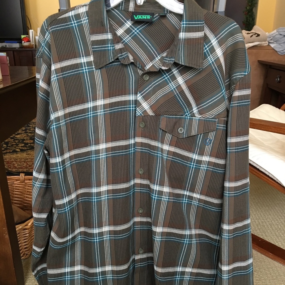 Vans button down flannel
